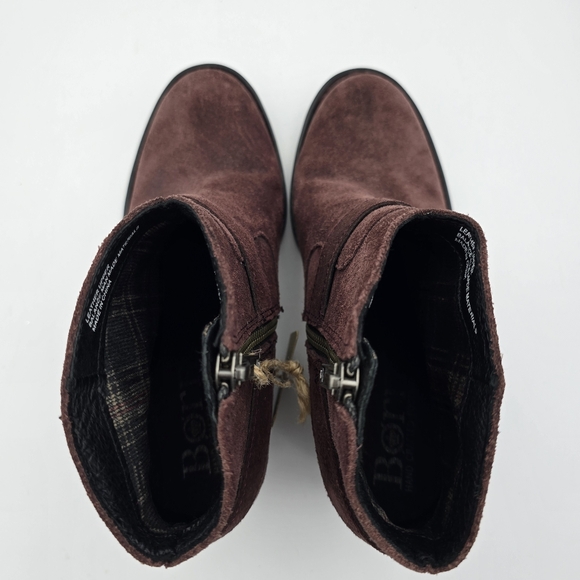 NWT Born Carmel Harness Suede Ankle Booties, Burgundy/Wine, Women's Size 6 - Picture 10 of 16